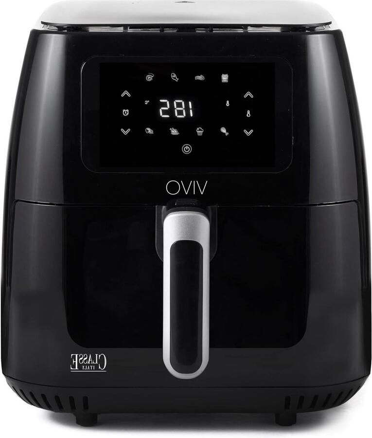 Heteluchtfriteuse Airfryer Frituurpan Gezond Koken 8 Programma's 6.5 Liter Zwart