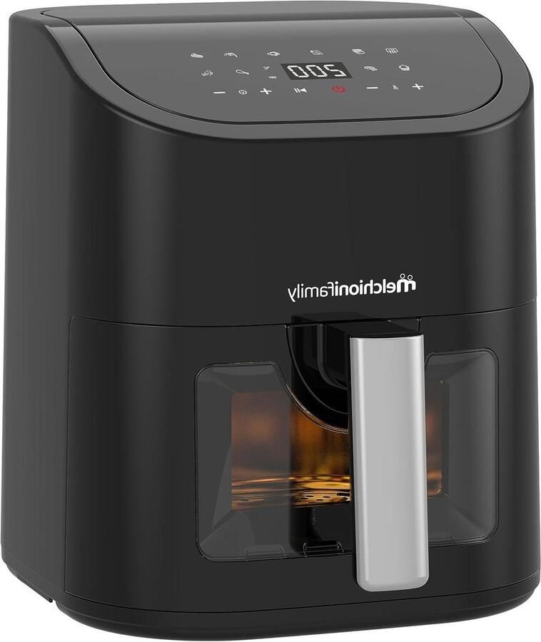 Heteluchtfriteuse Airfryer Frituurpan Gezond Koken Bovenste Display 52 Liter Zwart