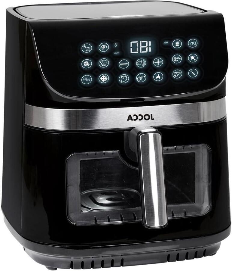 Heteluchtfriteuse Airfryer Frituurpan Gezond Koken Grote Capaciteit 9 Liter Zwart