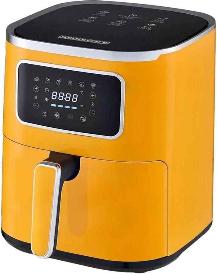 Heteluchtfriteuse Airfryer Gezond Frituren 8 Programma's 5 Liter Geel