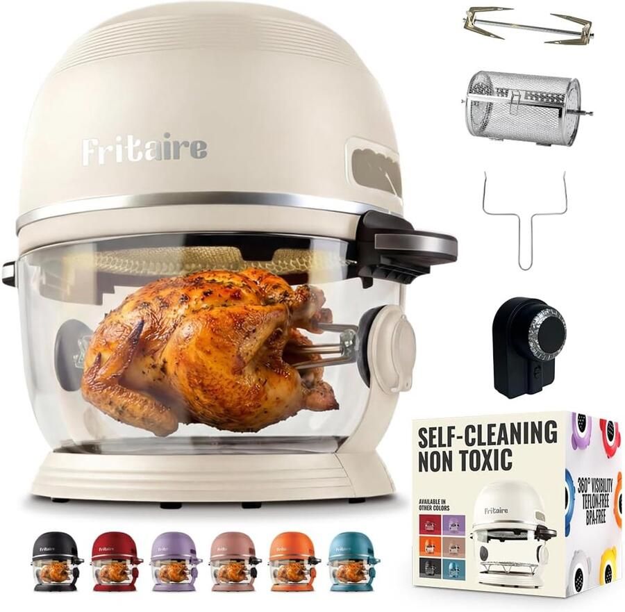 Heteluchtfriteuse Airfryer Gezond Frituren Automatische Uitschakeling 48 Liter Wit