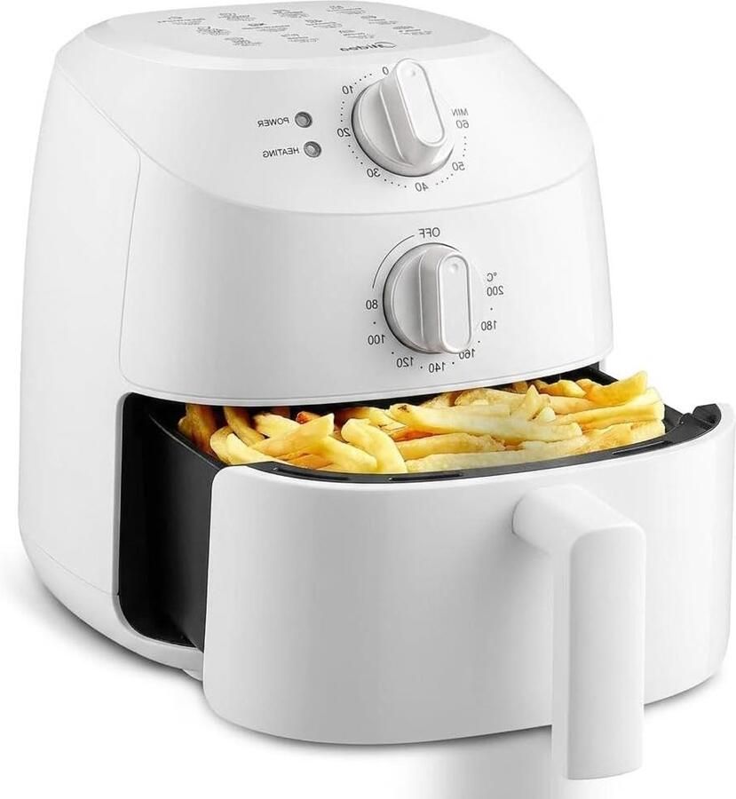 Heteluchtfriteuse Airfryer Gezond Frituren Compact Formaat 2 Liter Wit