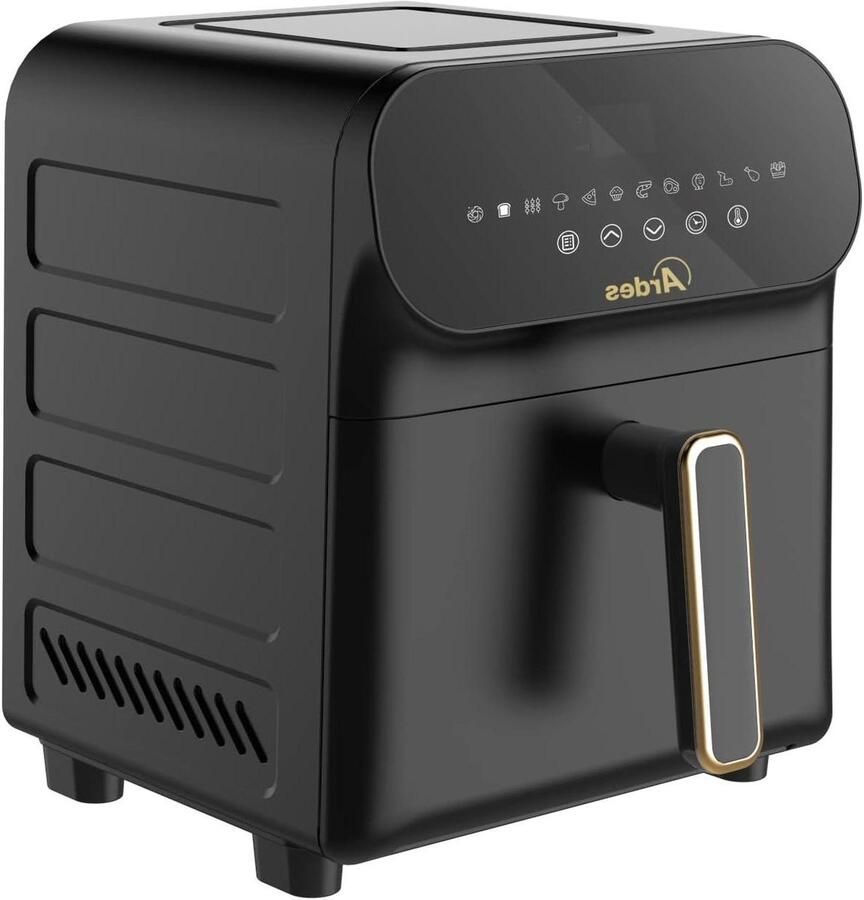 Heteluchtfriteuse Airfryer Gezond Frituren Digitale Touch Display 6 Liter Zwart