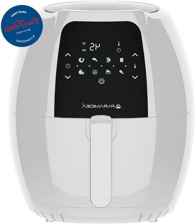 Heteluchtfriteuse Airfryer Gezond Frituren Grote Capaciteit 8 Liter Wit