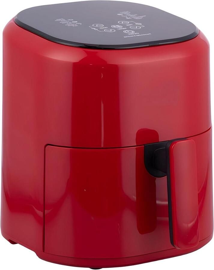 Heteluchtfriteuse Airfryer Gezond Koken 10 Programma's Touch Display 5 Liter Rood