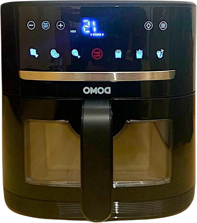 Heteluchtfriteuse Airfryer Gezond Koken 6 Programma's 4 Liter Zwart