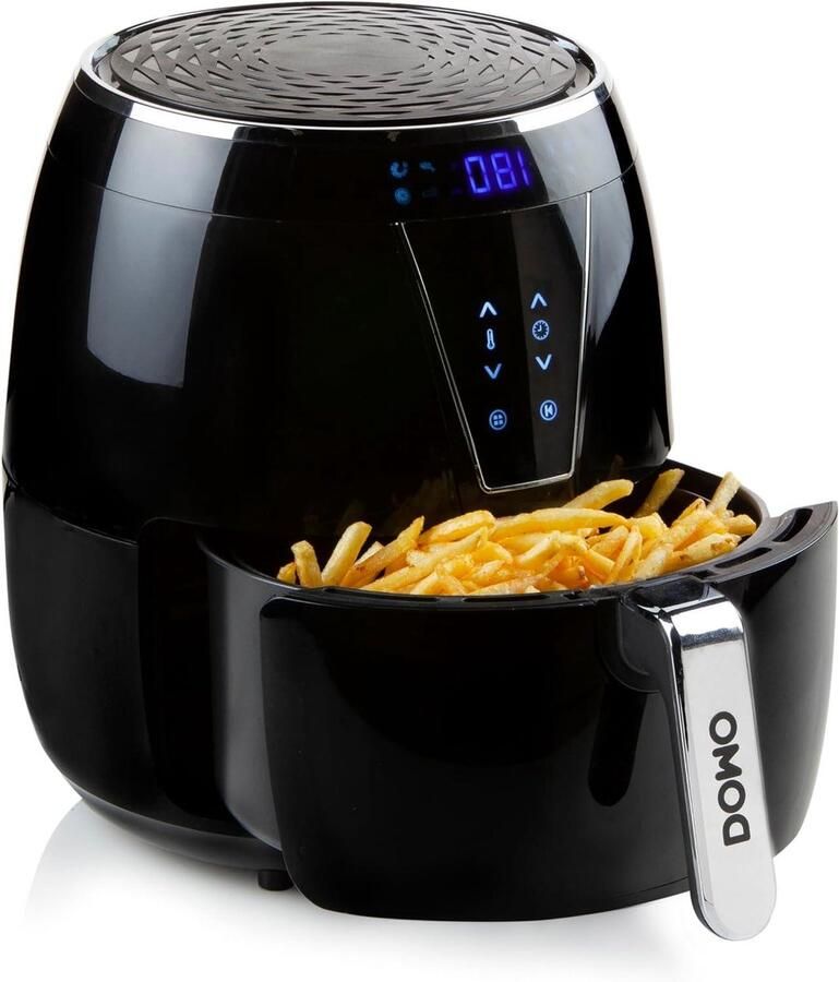 Heteluchtfriteuse Airfryer Gezond Koken 8 Programma's 4 Liter Zwart
