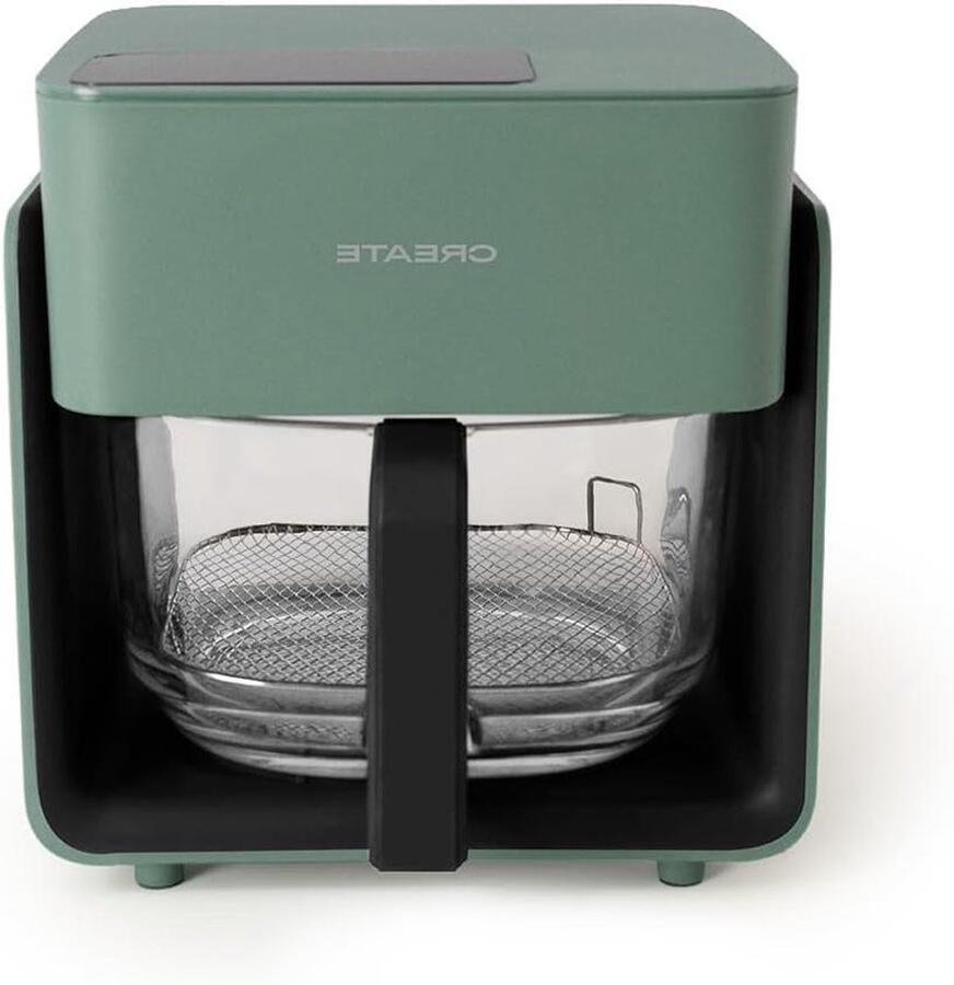 Heteluchtfriteuse Airfryer Gezond Koken Glazen Schaal 4.2L Saliegroen