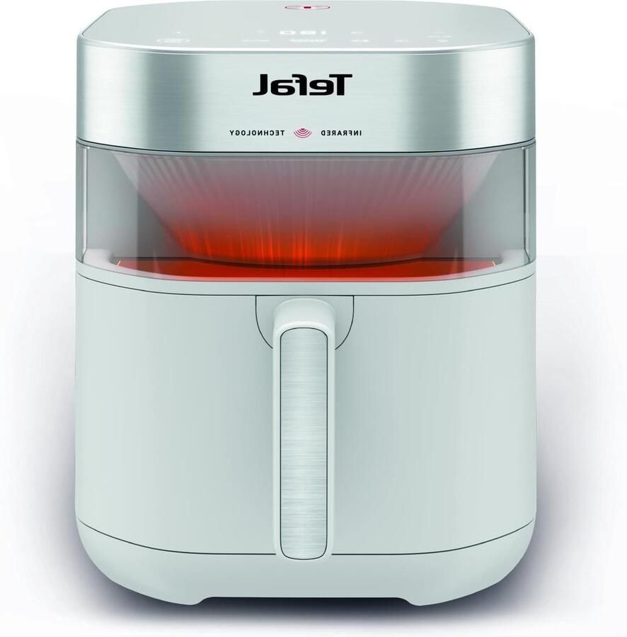 Heteluchtfriteuse Airfryer Gezond Koken Infraroodtechnologie 7 Liter Wolkgrijs