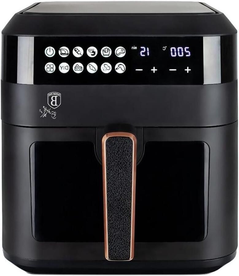 Heteluchtfriteuse Airfryer Keuken Gezond Bakken Zichtbaar Bakvenster 63 Liter Zwart