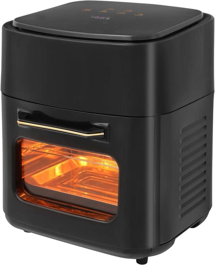 Heteluchtfriteuse Airfryer Keuken Gezond Koken 360 Graden Verwarming 15 Liter Zwart