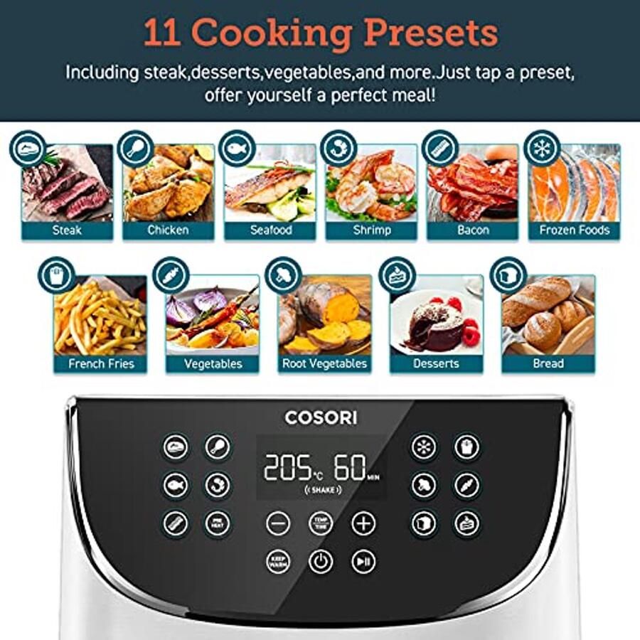 Heteluchtfriteuse Airfryer keuken Gezond Koken Digitaal Touchscreen 35 Liter Zwart - Foto 2