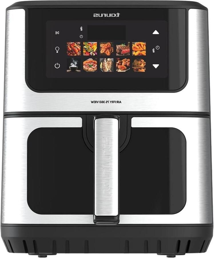 Heteluchtfriteuse Airfryer Luchtfriteuse Gezond Frituren 360 Graden Warmte 6.5 Liter Zwart