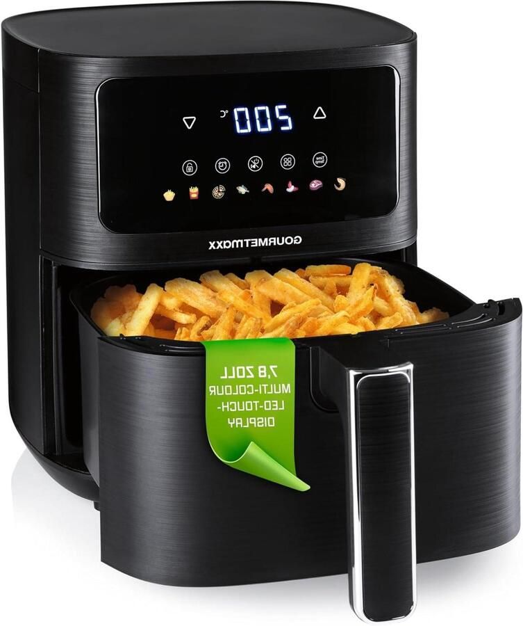 Heteluchtfriteuse Airfryer Mini Oven Vetarm Koken 6 Functies 8 Programma's 45 Liter Mat Zwart