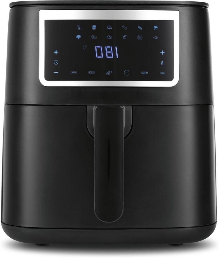 Heteluchtfriteuse Airfryer Mini Oven Vetarm Koken Touchscreen Bediening 65 Liter Matzwart
