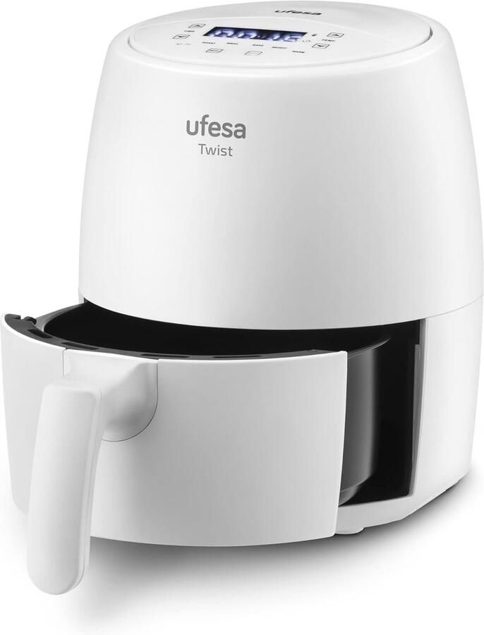 Heteluchtfriteuse Airfryer Olievrij Gezond Koken 360° Luchtcirculatie 2 Liter Wit