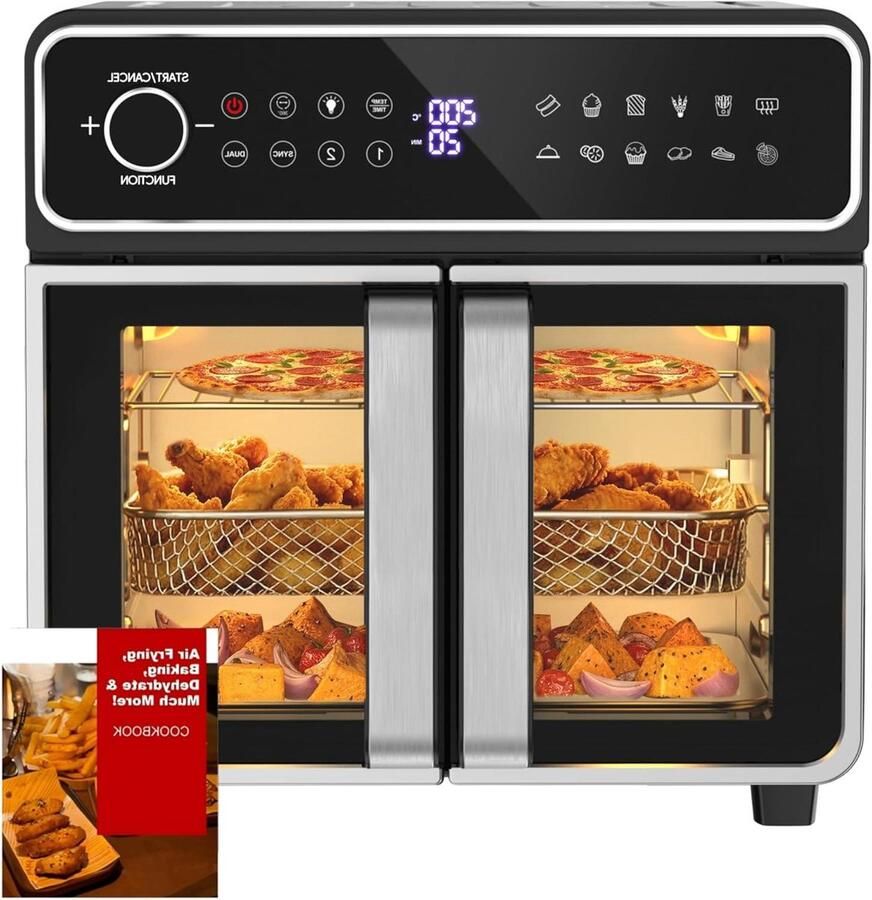 Heteluchtfriteuse Airfryer Oven Gezond Frituren Grote Capaciteit 23 Liter Gemengde kleuren