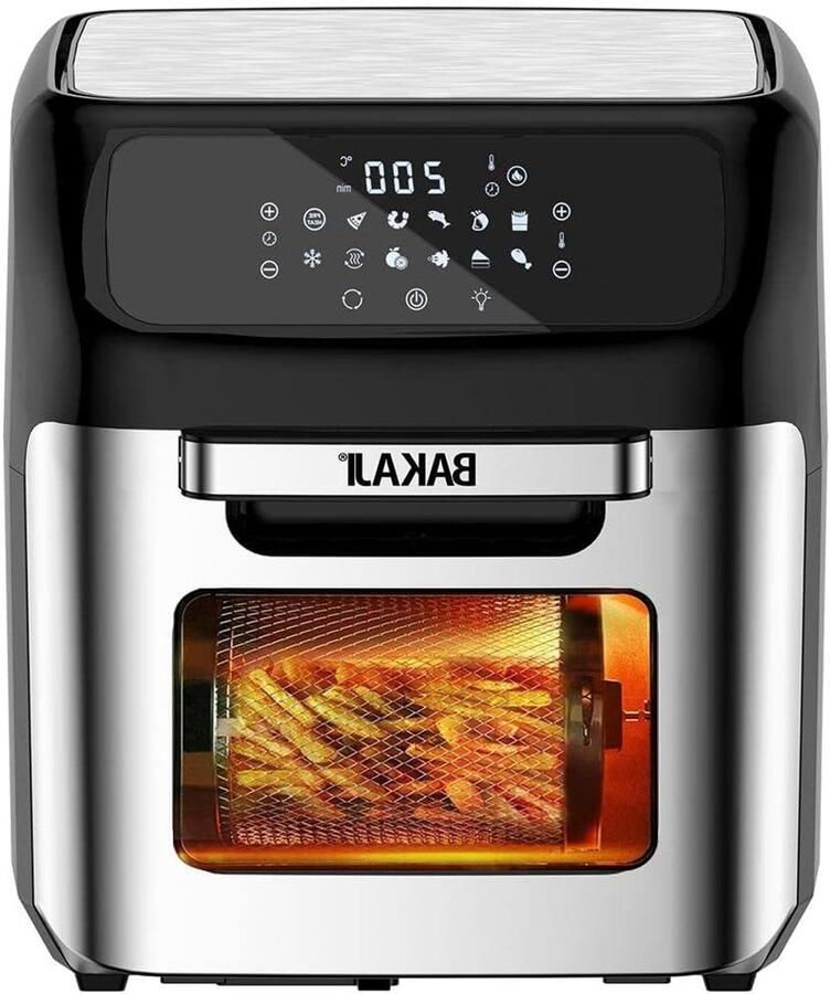 Heteluchtfriteuse Airfryer Oven Gezond Koken 12 Programma's 12 Liter Zilver