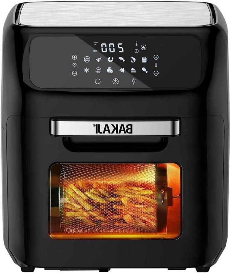 Heteluchtfriteuse Airfryer Oven Gezond Koken 12 Programma's 12 Liter Zwart
