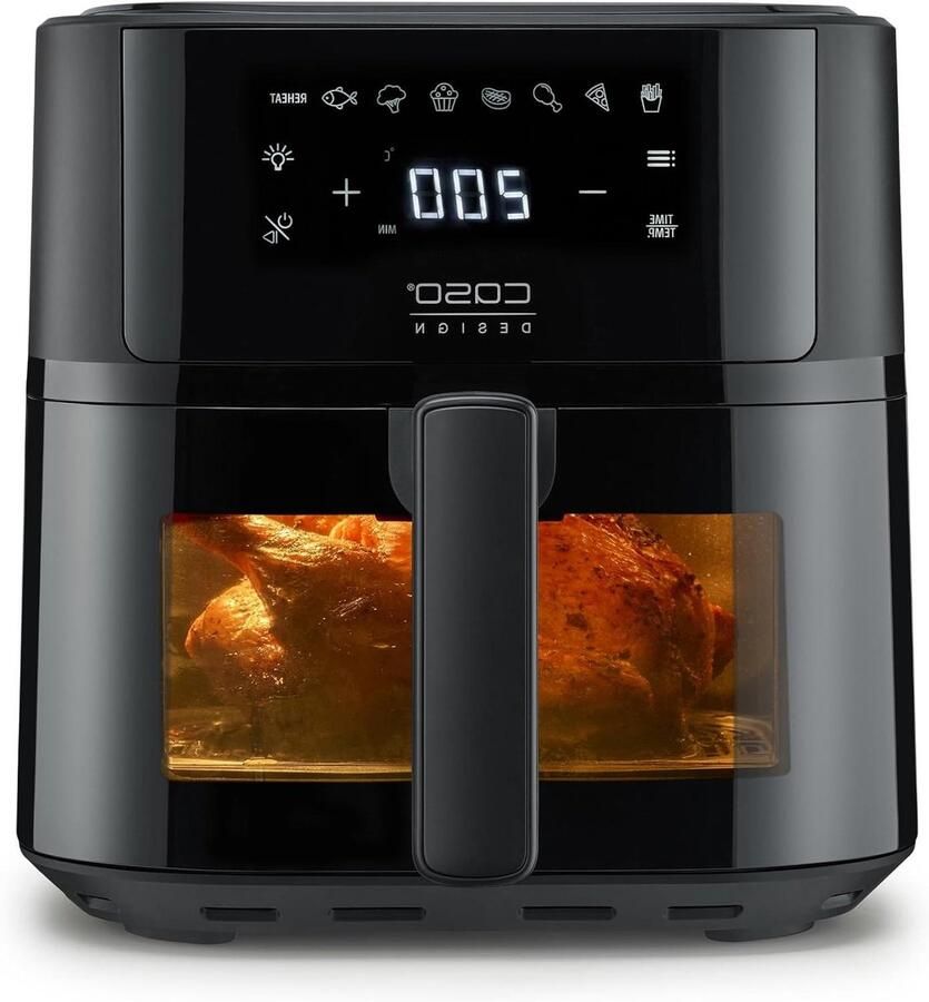 Heteluchtfriteuse Airfryer Oven Gezond Koken Compact Ontwerp 6 Liter Zwart
