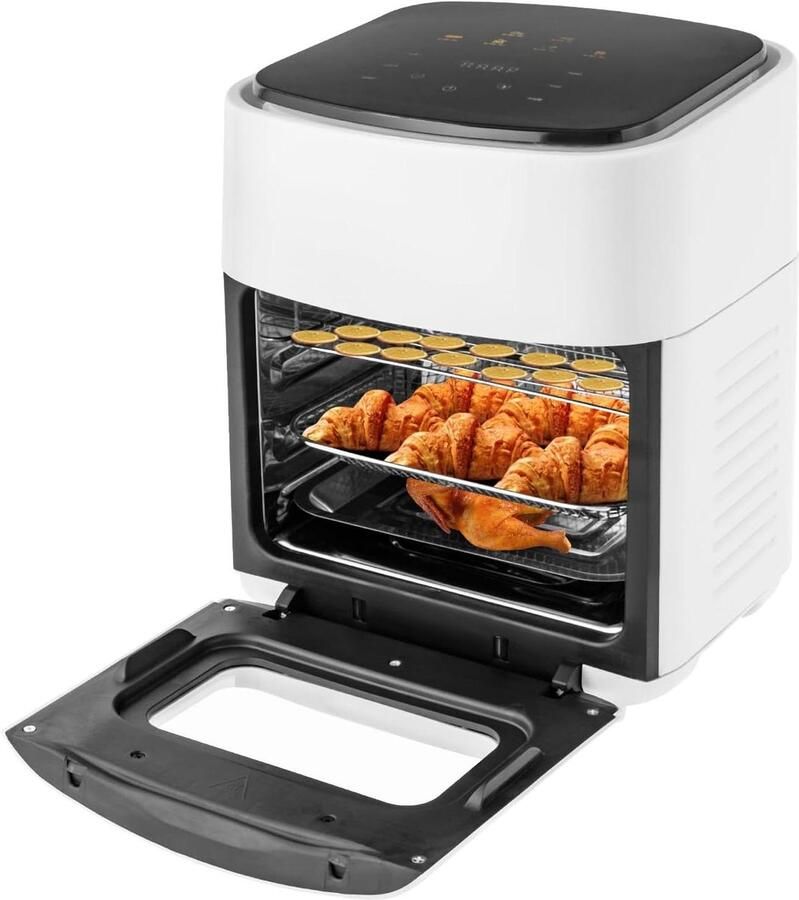 Heteluchtfriteuse Airfryer Oven Snel Eten Bereiden Grote Capaciteit 15 Liter Wit