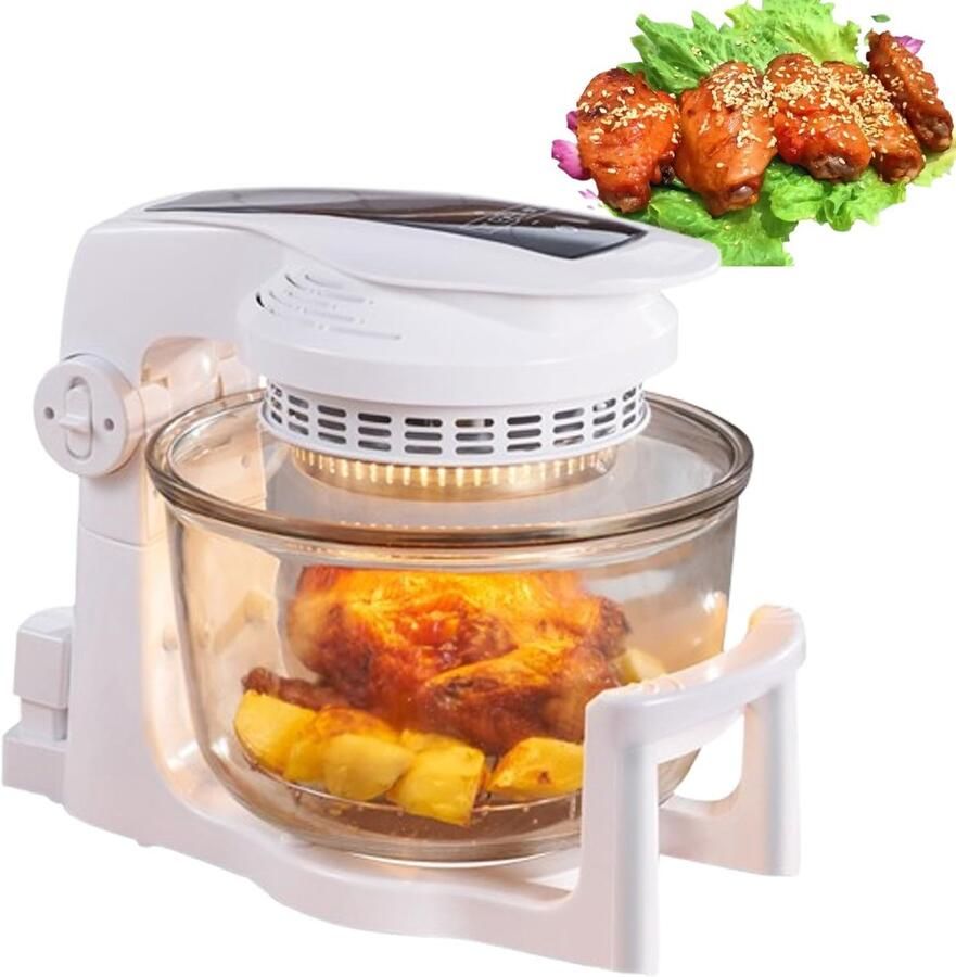 Heteluchtfriteuse Airfryer Oven Snel Koken Met Kijkvenster 10 Liter Capaciteit