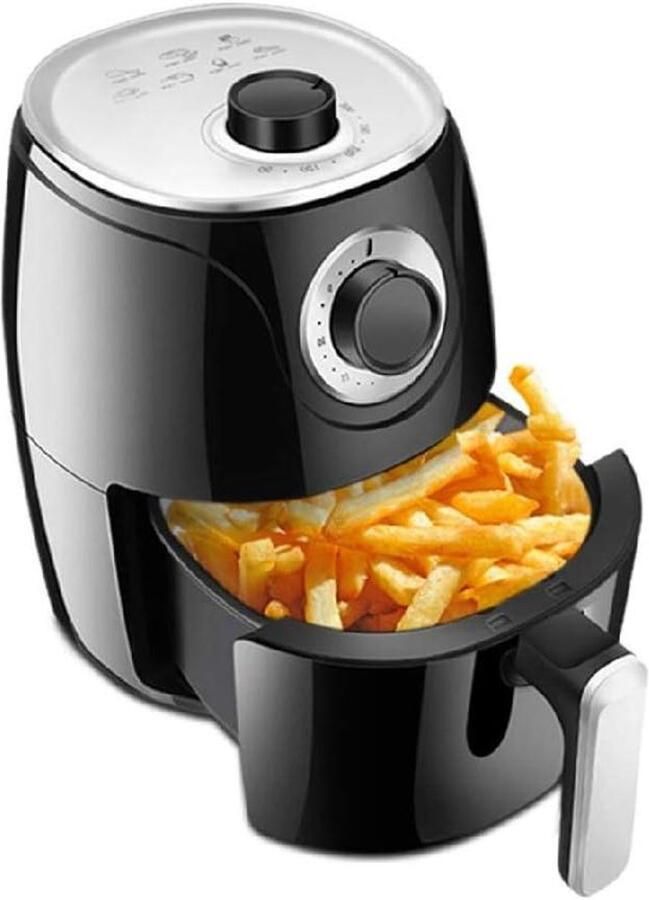 Heteluchtfriteuse Airfryer Oven Vetarm Koken Snelle Luchtcirculatie 29 x 25 Cm Zwart
