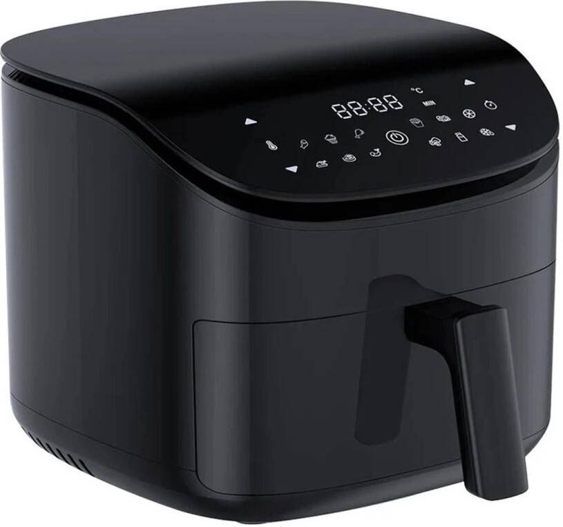Heteluchtfriteuse Airfryer Smart Electric Air Fryer 12 Vooraf ingestelde Functies Olievrij 1500W 10-in-1 Functies 3 5L Zwart