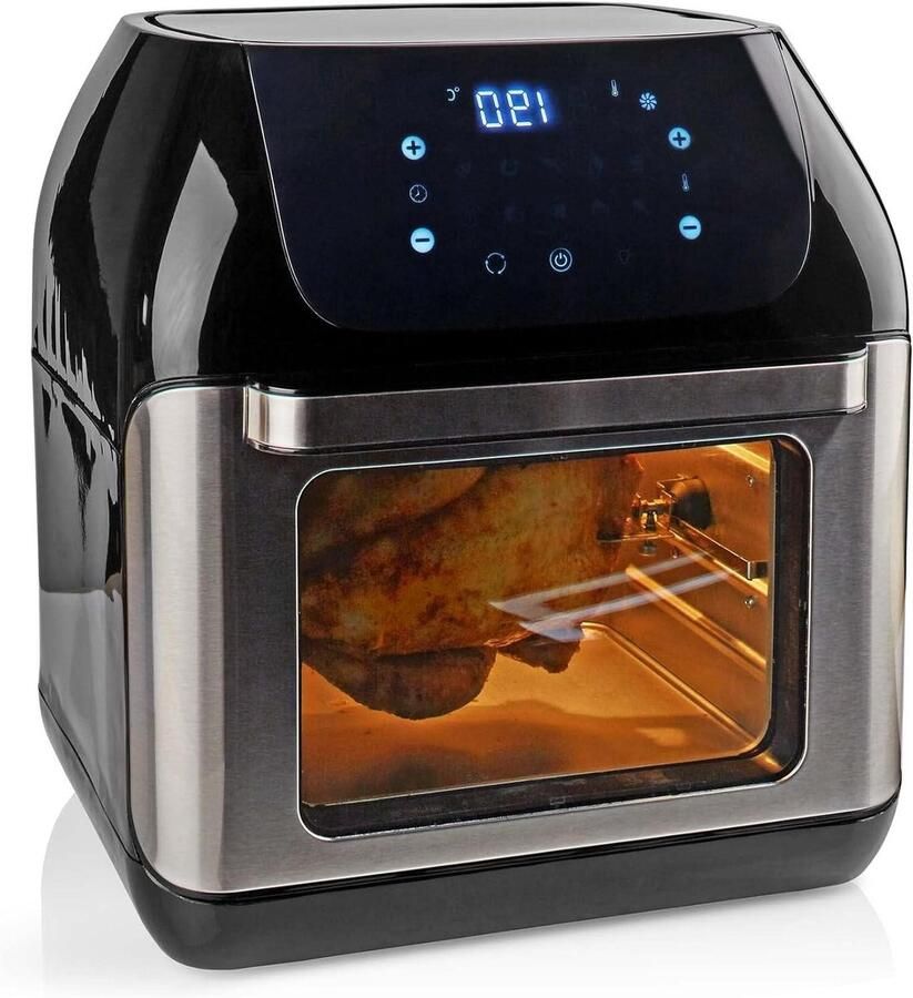 Heteluchtfriteuse Airfryer Snacks Gezond Koken 8 Programma's 3.5 Liter Mat Zwart