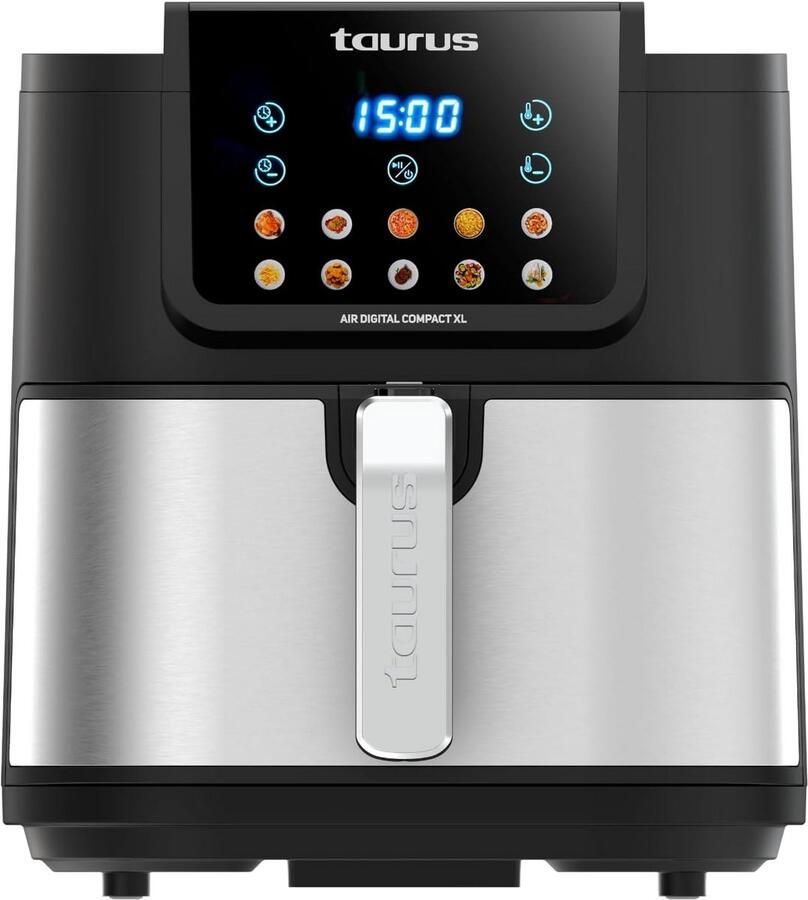 Heteluchtfriteuse Airfryer XL Gezond Koken 8 Programma's 8 Liter Zwart