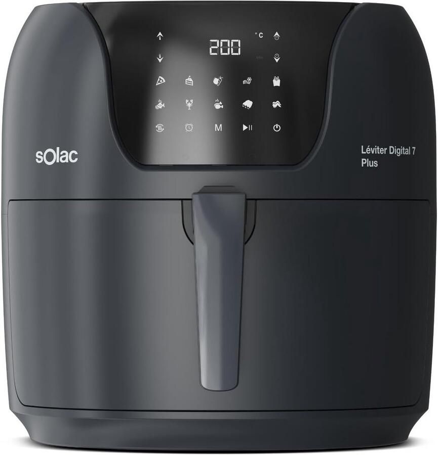 Heteluchtfriteuse Airfryer XL Gezond Koken Programmeerbaar 74 Liter Zwart