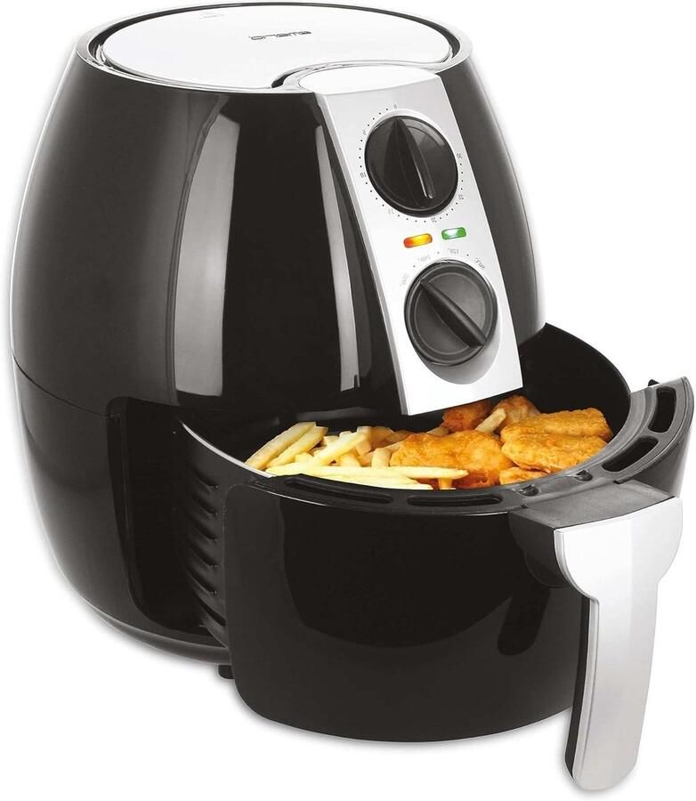 Heteluchtfriteuse Airfryer XXL Gezond Frituren Snel opwarmen 45 liter Zwart