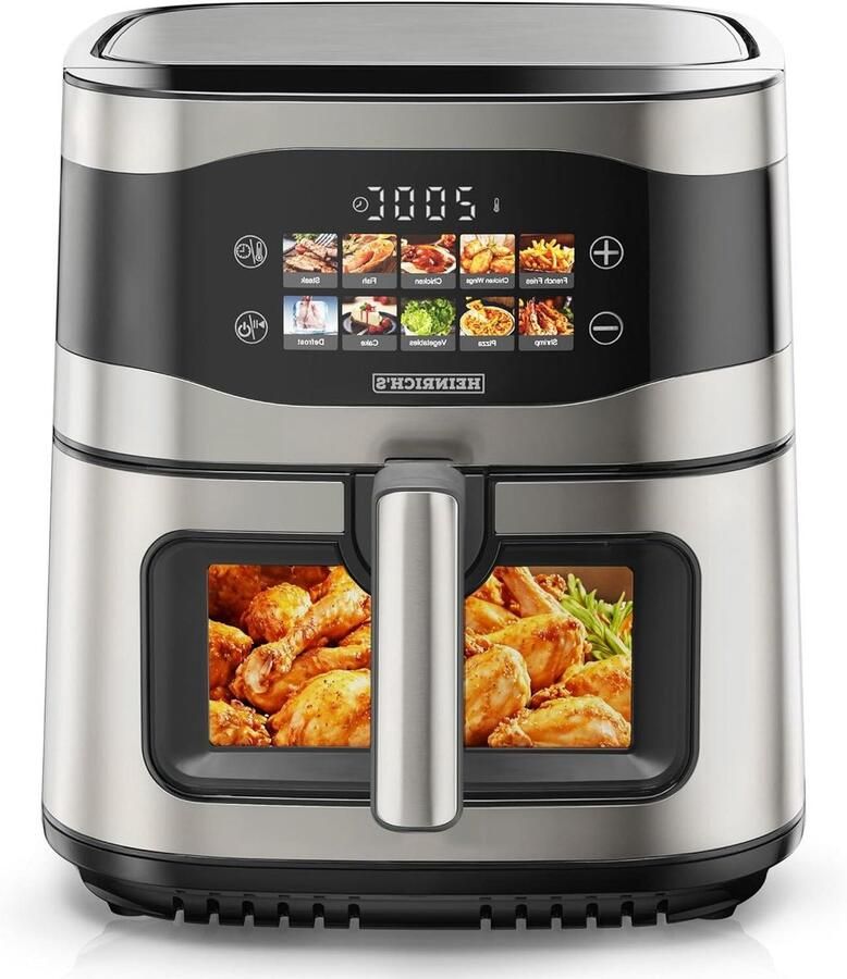 Heteluchtfriteuse Airfryer XXL Gezond Koken 10 Programma's 9 Liter Zwart