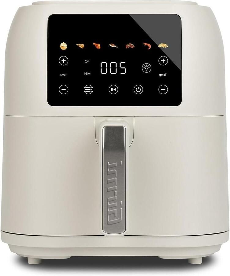 Heteluchtfriteuse Airfryer XXL Gezond Koken Digitaal display 8 Liter Matgrijs