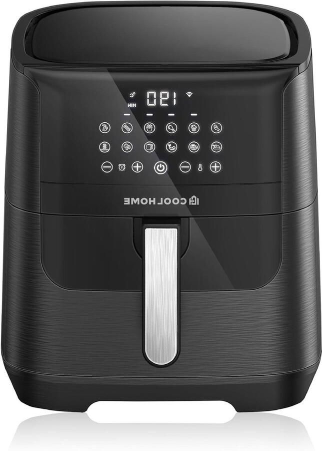 Heteluchtfriteuse XXL Grote friteuse Gezond koken Keramische coating 65 Liter Zwart