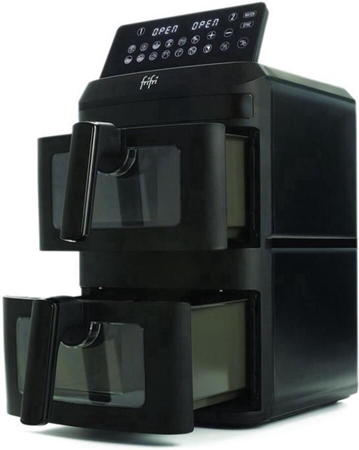 Heteluchtfriteuse DuoSlim 2800 W Vermogen 13 L Inhoud Kunststof Materiaal Zwart Kleur Voor Gezinnen Airfryer
