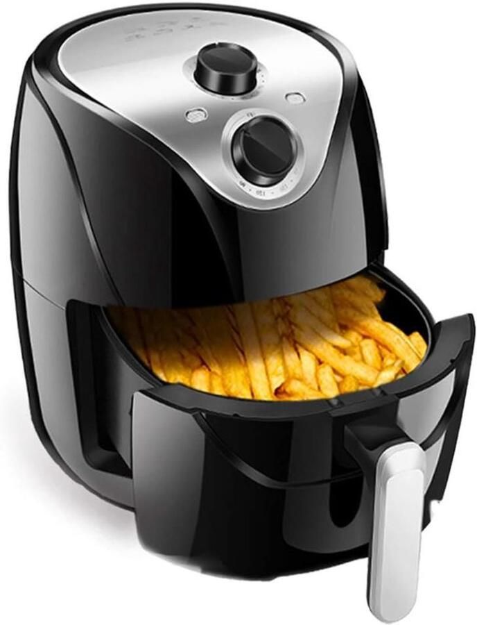Heteluchtfriteuse Friteuse zonder vet Gezond koken Snelle luchtcirculatie 35 liter Zwart