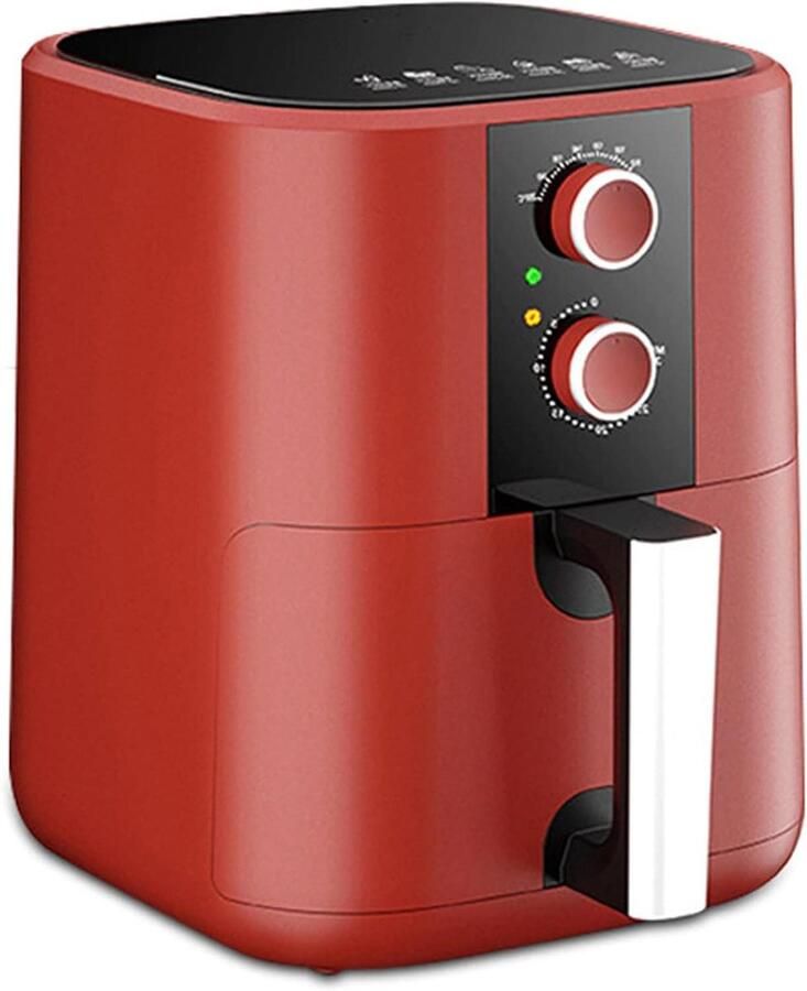 Heteluchtfriteuse Gezonde Frituur Vetarm Koken Grote Capaciteit 5 Liter Rood