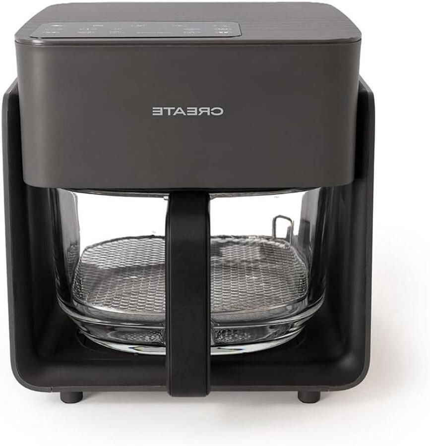 Heteluchtfriteuse Glas 4.2L Zwart voor Gezond Frituren 1300W