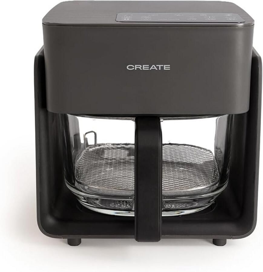 Heteluchtfriteuse Glas 4.2L Zwart voor Gezond Frituren 1300W