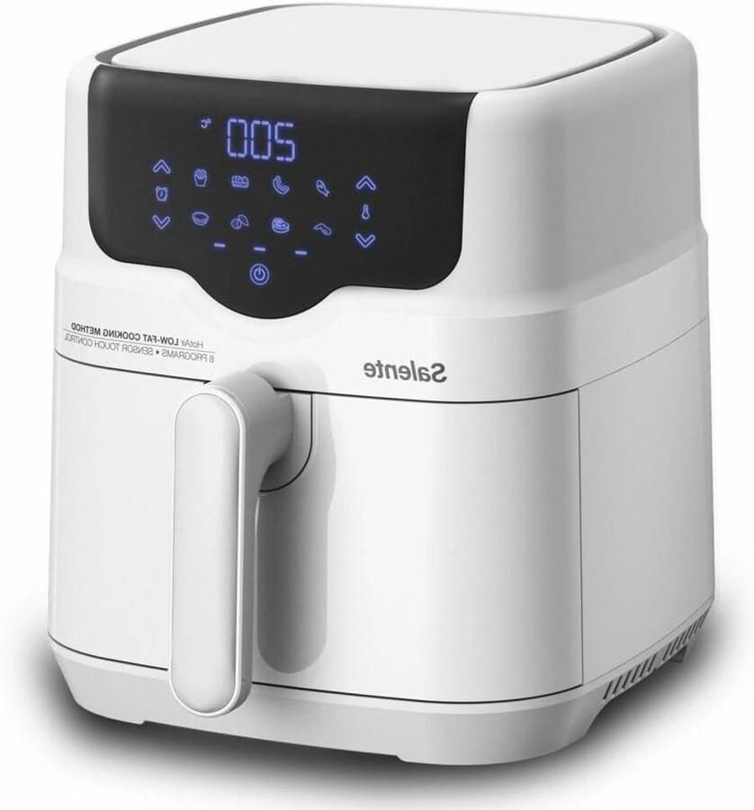 Heteluchtfriteuse Grill 2-in-1 Airfryer Gezond Koken Digitaal Touchscreen 43 Liter Wit
