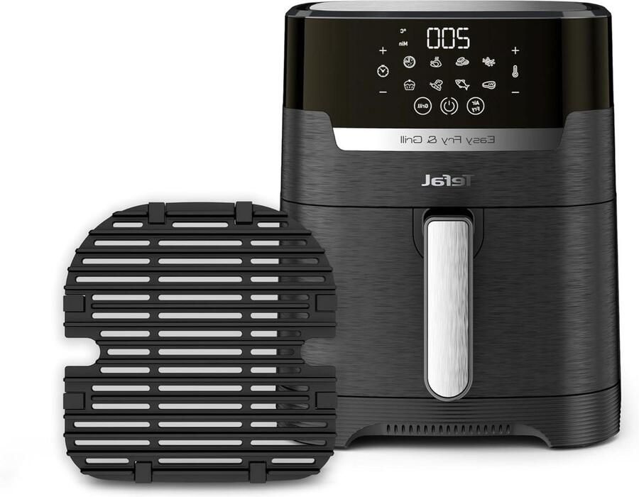Heteluchtfriteuse Grill 2-in-1 apparaat Gezond Koken 8 Programma's 42 Liter Zwart