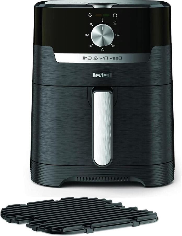 Heteluchtfriteuse Grill 2-in-1 Apparaat Gezond Koken Extra Crisp Technologie 42 Liter Zwart
