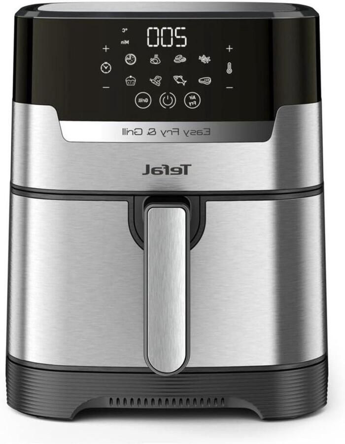 Heteluchtfriteuse Grill Airfryer Frituurpan Gezond Koken 2-in-1 Technologie 42 Liter Zwart