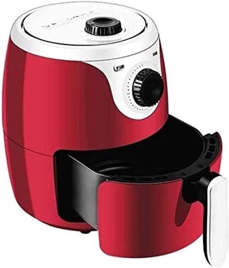 Heteluchtfriteuse Kleine Frituurpan Gezond Koken 360° Hete Lucht 28.5*24 cm Rood