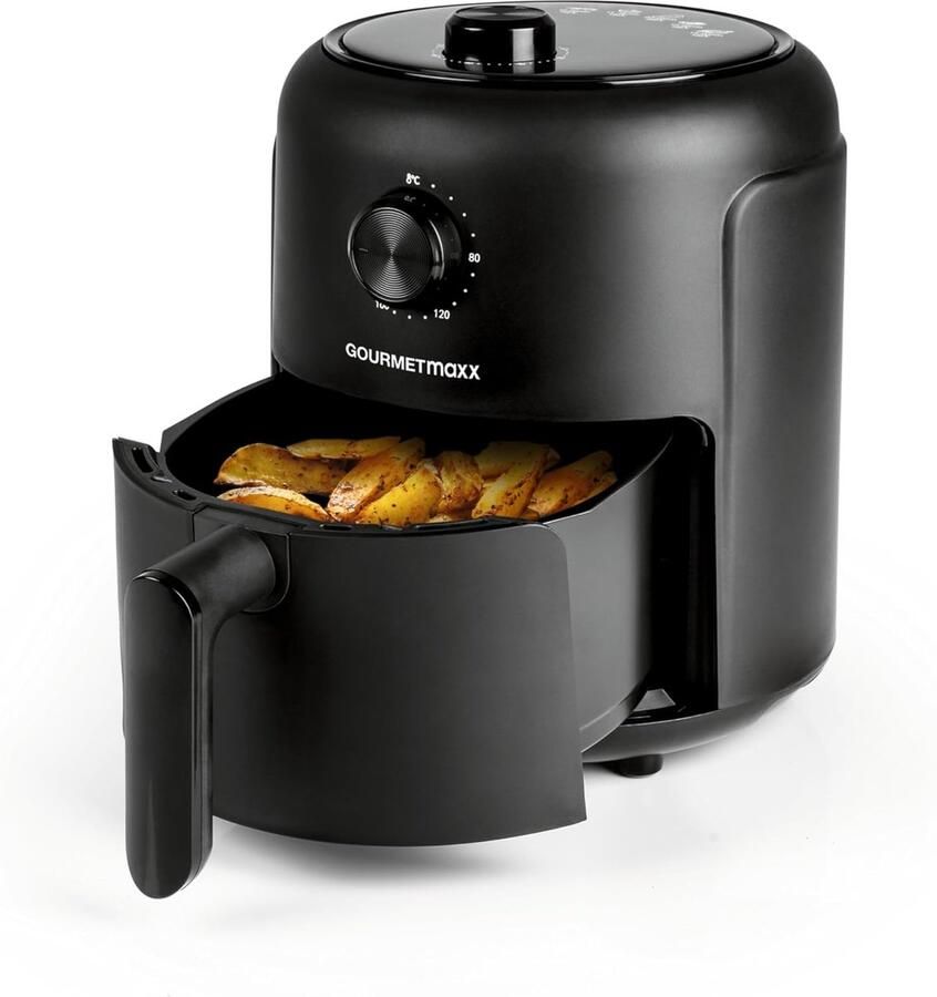 Heteluchtfriteuse Mini oven Gezond Frituren 8 Functies 2.3 Liter Zwart