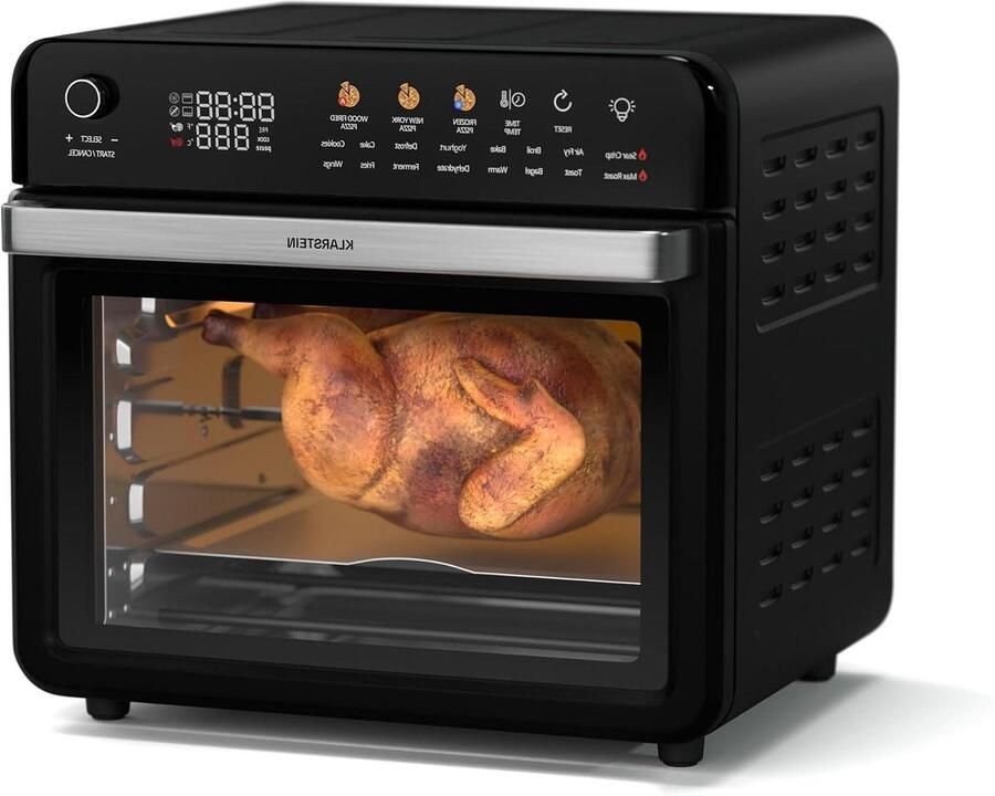 Airfryer Oven Hete Lucht Oven Gezond Koken Veelzijdige Programma's 34 Liter Zwart