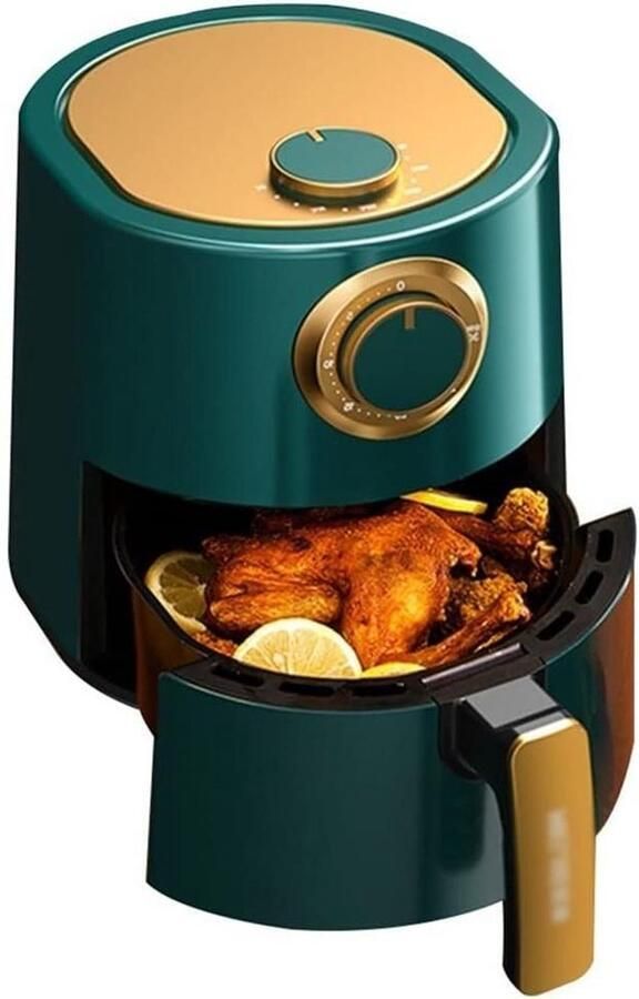 Heteluchtfriteuse Olievrije Frituurpan Gezond Koken Automatische Bediening 6 Liter Groen
