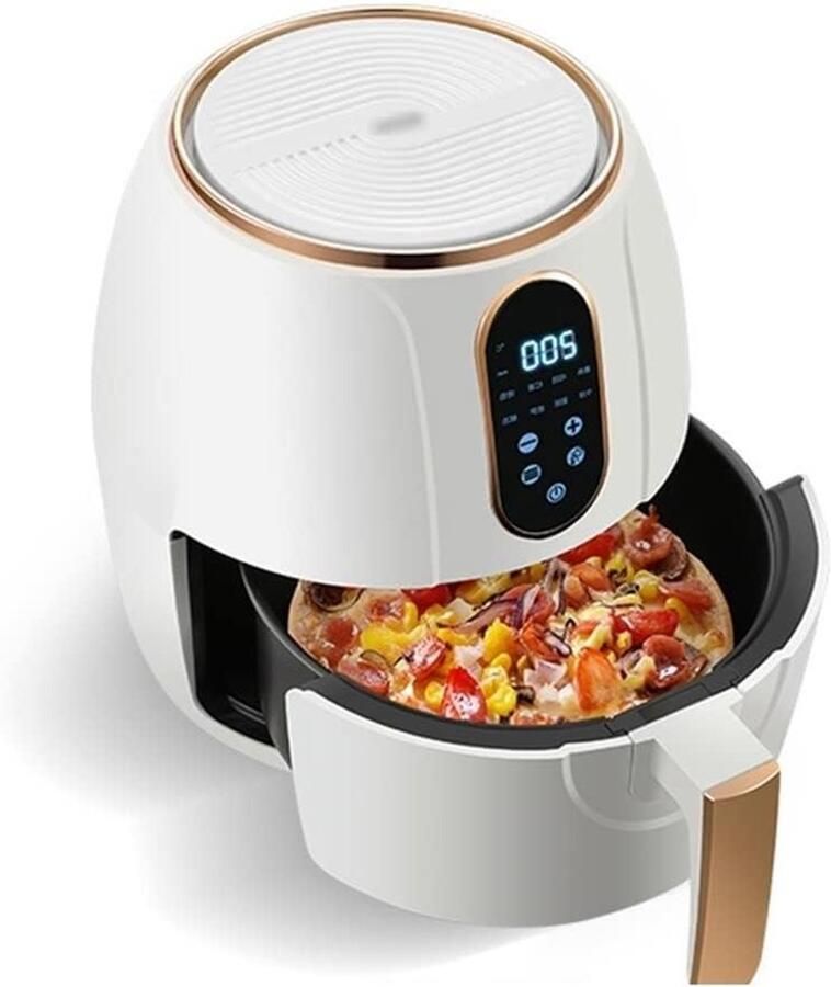 Heteluchtfriteuse Olievrije Frituurpan Gezond Koken Voedselveilig Materiaal 4 Liter Wit