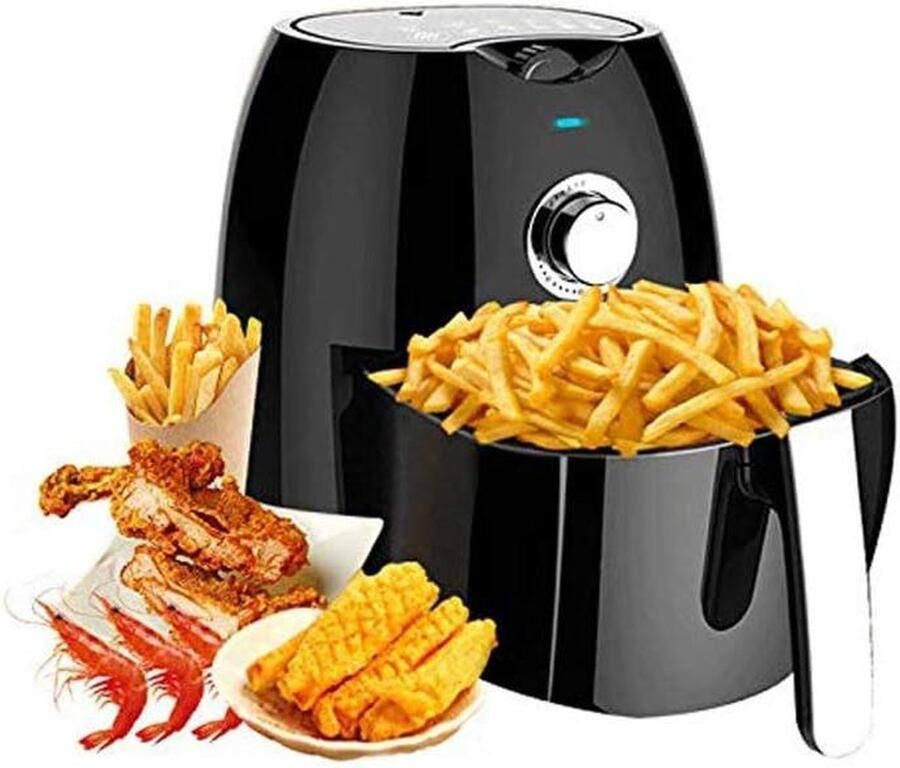 Heteluchtfriteuse Oven Air Cooker Gezond Koken Snelle Luchtcirculatie 4.5 Liter Zwart